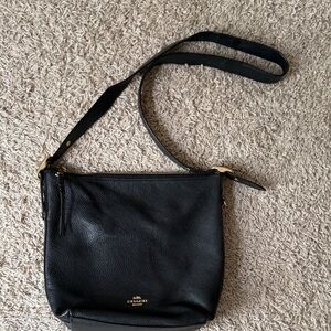 Coach Black Pebbled Leather Crossbody Bag